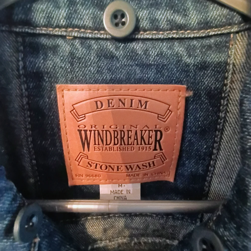 Windbreaker Denim Jacket Womens Medium Vintage Style Stone Wash Jean Jacket - Picture 2 of 7
